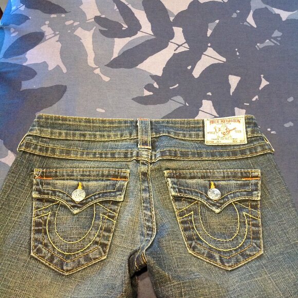 True Religion Flare Bootcut Denim Jeans 26 USA - Picture 9 of 10